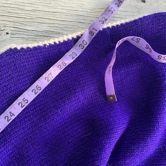 Vintage 80s Jaclyn Smith Blue Silver Metallic Beaded Embellished Sweater - Picture 14 of 14